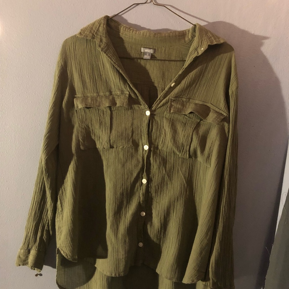 Long Sleeve Textured Shirt